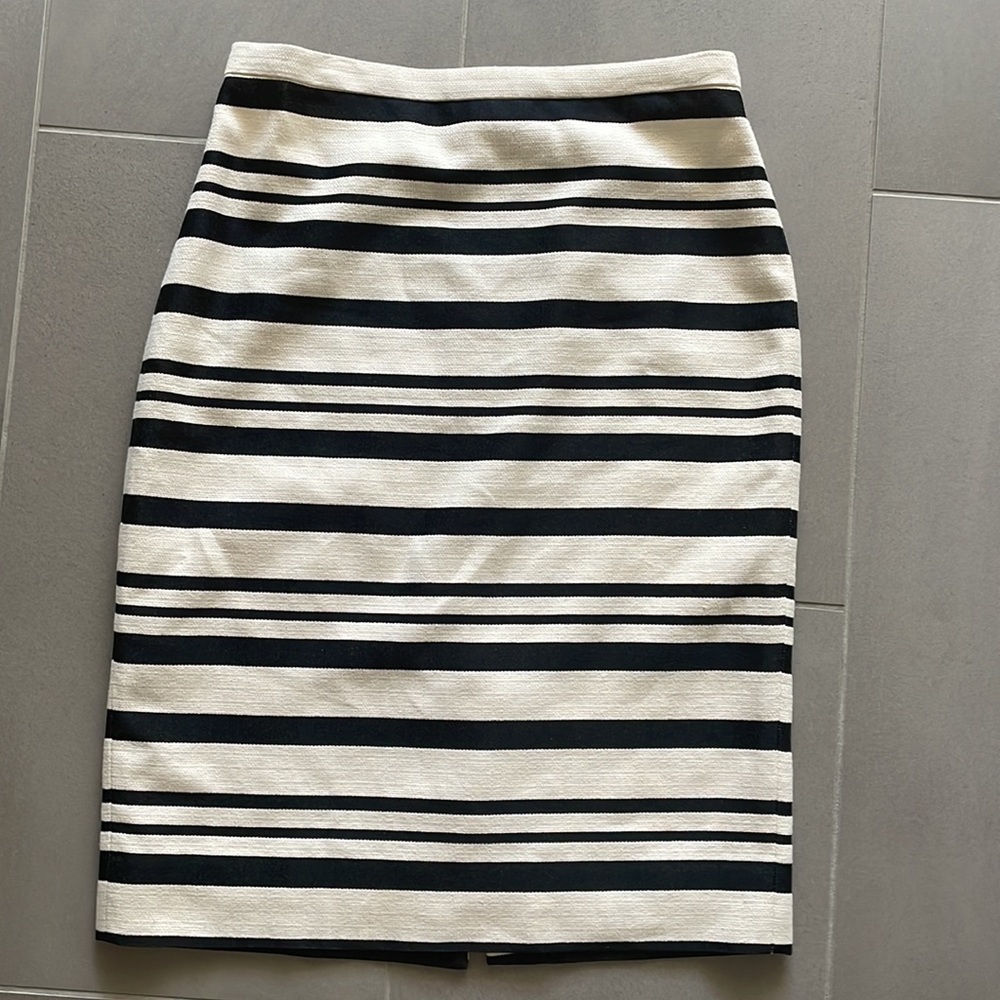 J crew striped pencil skirt
